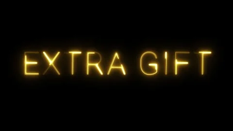 Neon Sign Extra Gift Stock Footage 287410114