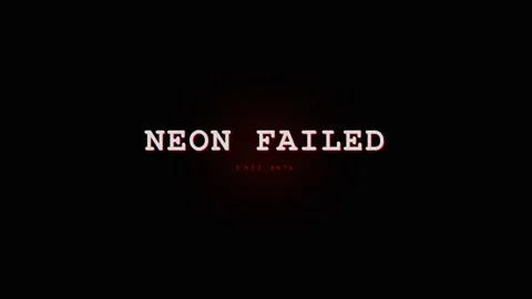 Neon Sign Flickering Error Glitch Effect - Dark Background Stock Footage 331568294