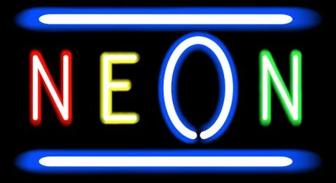 Neon Sign Stock Illustration