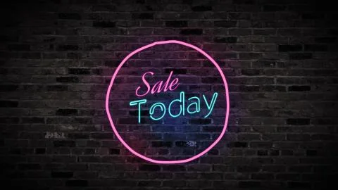 Neon sign Stock Illustration