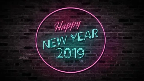Neon sign Stock Illustration