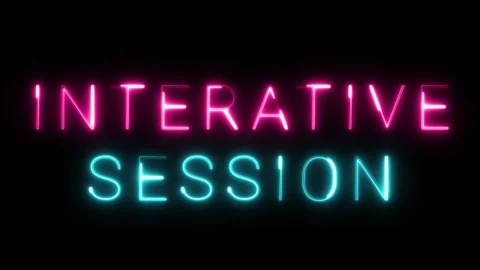 Neon Sign Interactive Session Stock-Footage 287409606