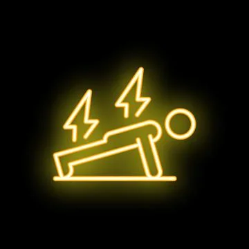 Neon sign of a person doing push ups Illustrazione stock