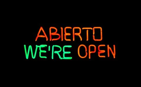 Neon sign Stock Photos
