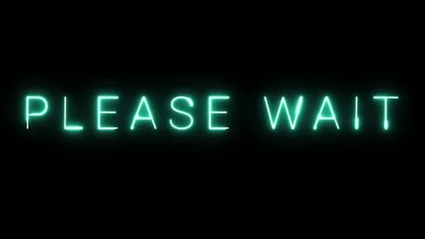 Neon Sign Please Wait Video stock 287406625