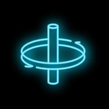 Neon sign representing augmented reality on black background Stock Illustration