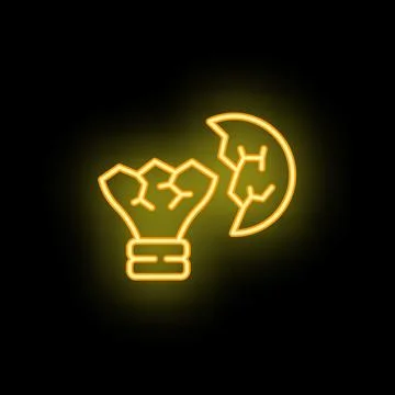 Neon sign representing breaking through barriers with creative solutions Illustrazione stock