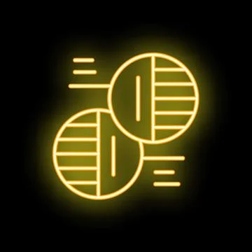 Neon sign representing data analysis and transferring information Illustrazione stock