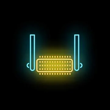 Neon sign representing a light box for advertising Stock Illustration
