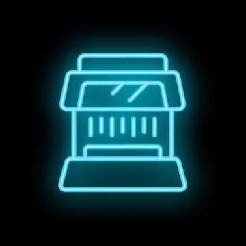Neon sign representing a store open late at night Stock Illustration