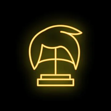 Neon sign representing a wig on a stand for a hairdresser or a barber shop Stock-Illustration