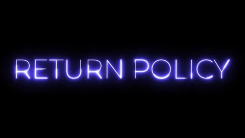Neon Sign Return Policy Stock Footage 287408911