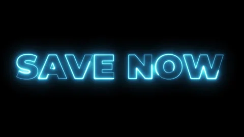 Neon Sign: Save Now! Stock Footage 310026974