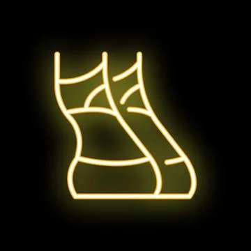 Neon sign showing compression socks for medical treatment Stock Illustration