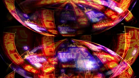 Neon Sign Spin Stockbeeldmateriaal 32269098