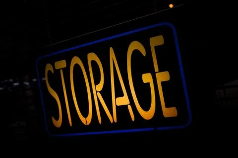 Neon sign storage Stock Illustration