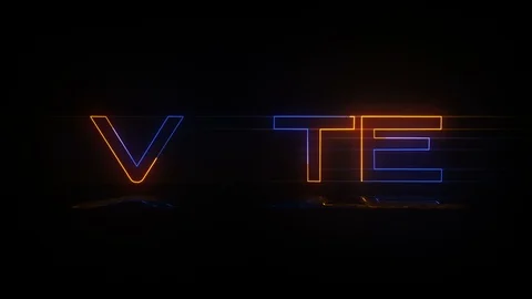 A neon sign - VOTE Stock Footage 125189692