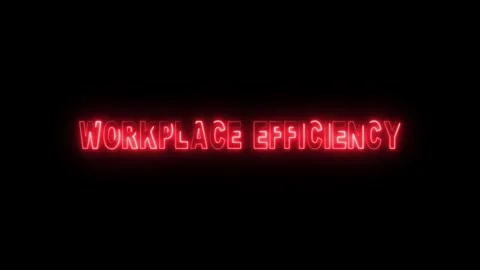 Neon sign workplace efficiency office productivity concept business concept 動画素材 331566641