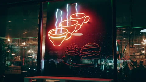 Neon signboard Stock Footage 153247616