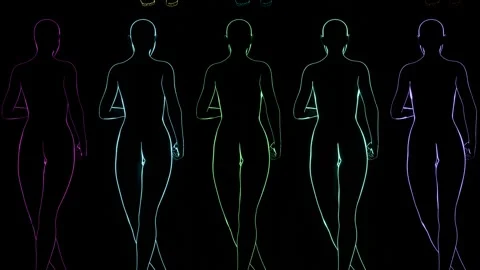 Neon Silhouettes: Ascent VJ Loop Stock Footage 270361852