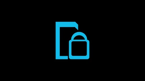 Neon sim lock icon animation. Stock Footage 293485208