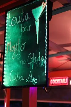 Neon singboard Stock Photos