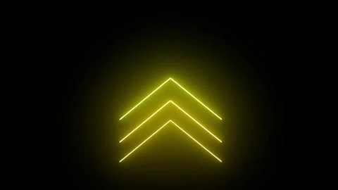 Neon single-line directional up arrow animation. signal icon. Moving arrow .. Stock Footage 296624092