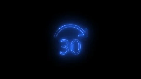 Neon skip forward icon glowing black background animation Stock Footage 289632670