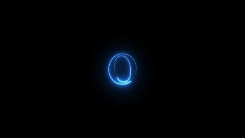 Neon small letter o animated video Stock Footage 293600824