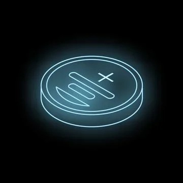 Neon smart speaker increasing volume with glowing plus sign on black backgrou Stock Illustration