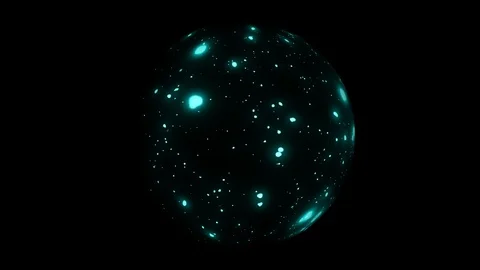 Neon Snow Sphere Stock Footage 99134283