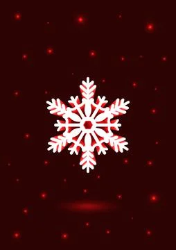 Neon Snowflake Abstract Background Stock Illustration