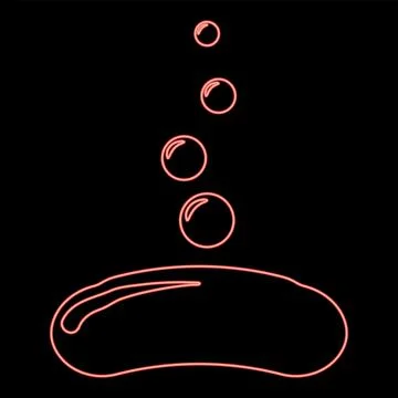 Neon soap with bubbles view bar icon black color vector illustration flat s.. Stock Illustration