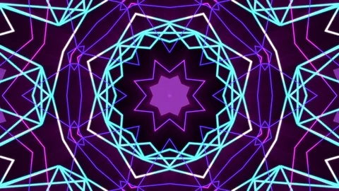 Neon Space Kaleidoscope Stock Footage 72273733