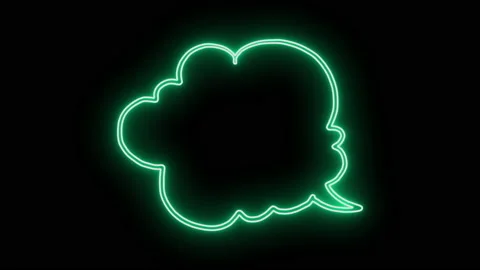 Neon speech bubble 2 Stock Footage 168178905