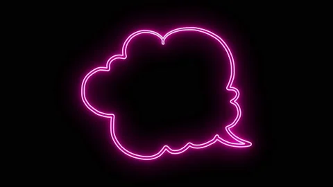 Neon speech bubble 3 Video stock 168178877
