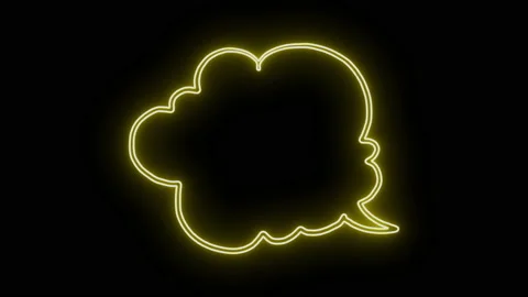 Neon speech bubble Stock Footage 168179748