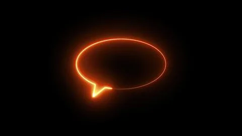 Neon speech bubble icon イラスト素材