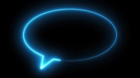 Neon speech bubble icon イラスト素材