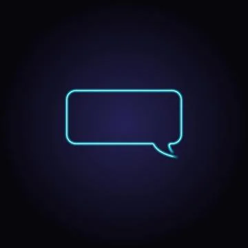 Neon speech bubble. Vector illustration Stock Illustration