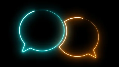 Neon speech bubbles v2 스톡 동영상 244338833