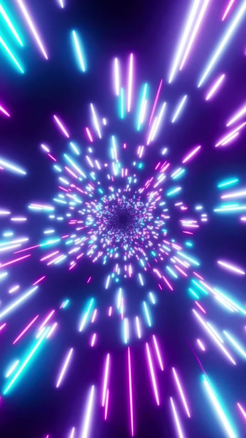Neon Speed Light Streaks Seamless Loop Cyan Magenta vertical 10 sec Stock Footage 340638659