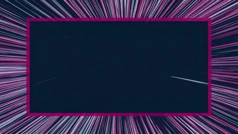Neon speed lines frame with empty center text overlay, comic style border, .. Stock Footage 342046527