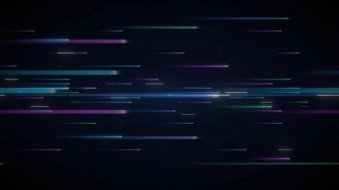 Neon speed lines motion background: abstract cyberpunk digital data flow an.. Stock Footage 337565494