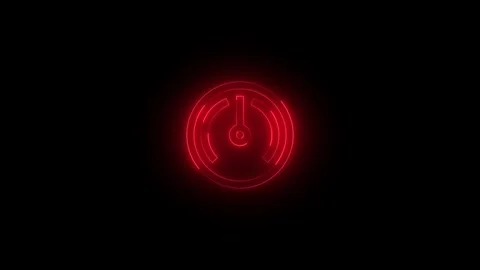 Neon speed medium icon glowing black background animation Vidéo 289637302