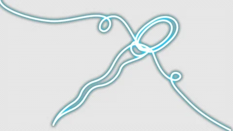 Neon sperm. Stock Footage 174893093