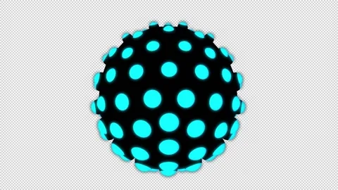 Neon Sphere Abstraction Alpha Channel Looped Stock Footage 146771343