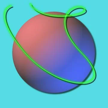 Neon sphere Иллюстрация