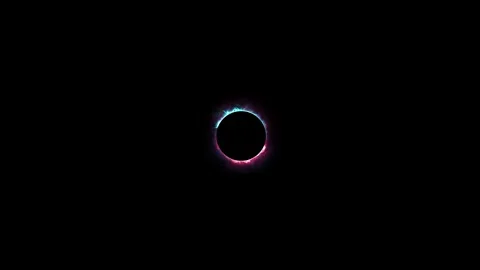 Neon sphere, spiral loop border frame, optical rays Stock Footage 309446810