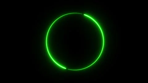 Neon sphere, spiral loop border frame, optical rays, green color, swirling Stock Footage 312623036